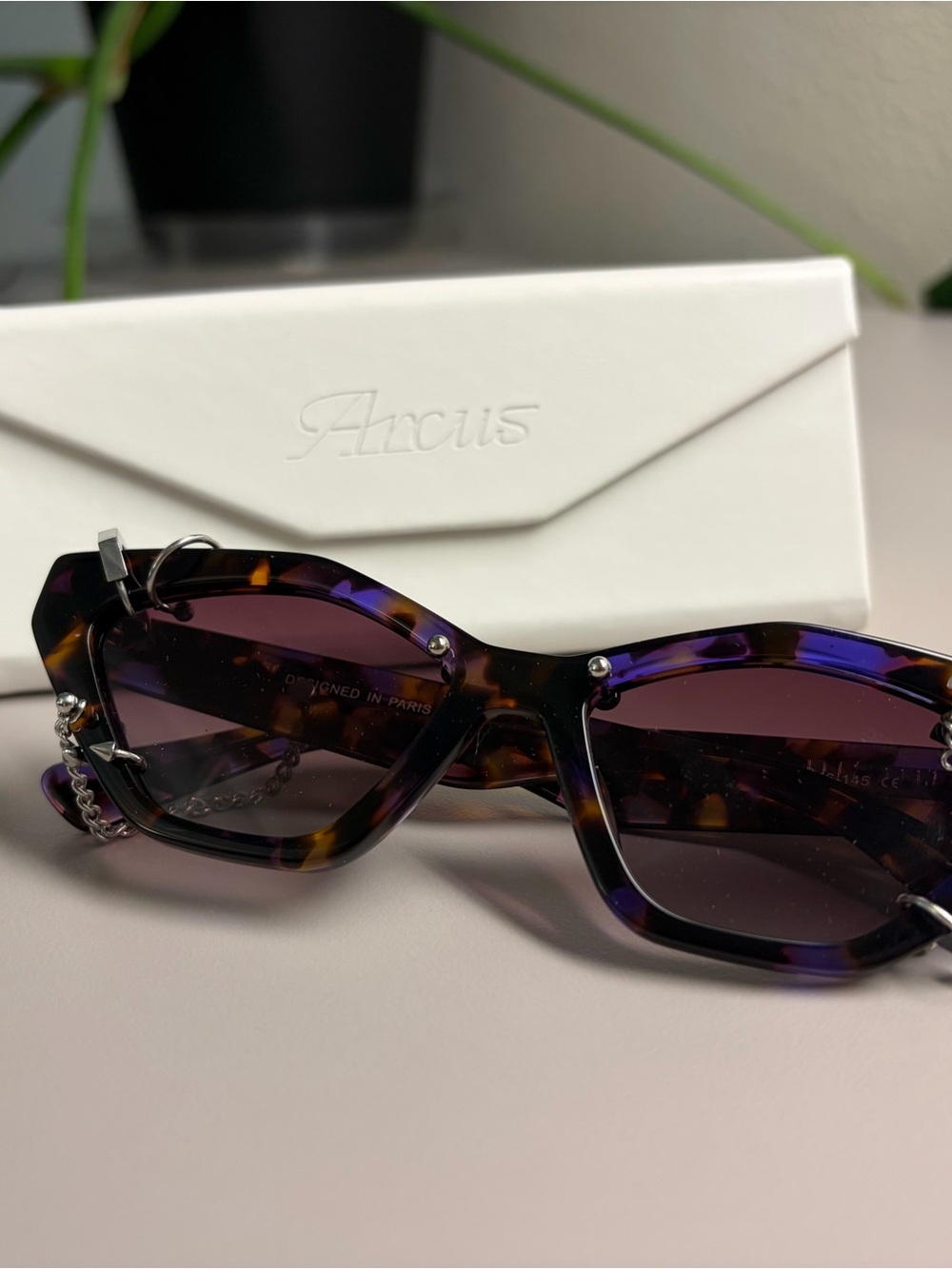 Arcus Paris Eyewear Piercings- Auriga Amethyst Alpha Women's Sunglasses
